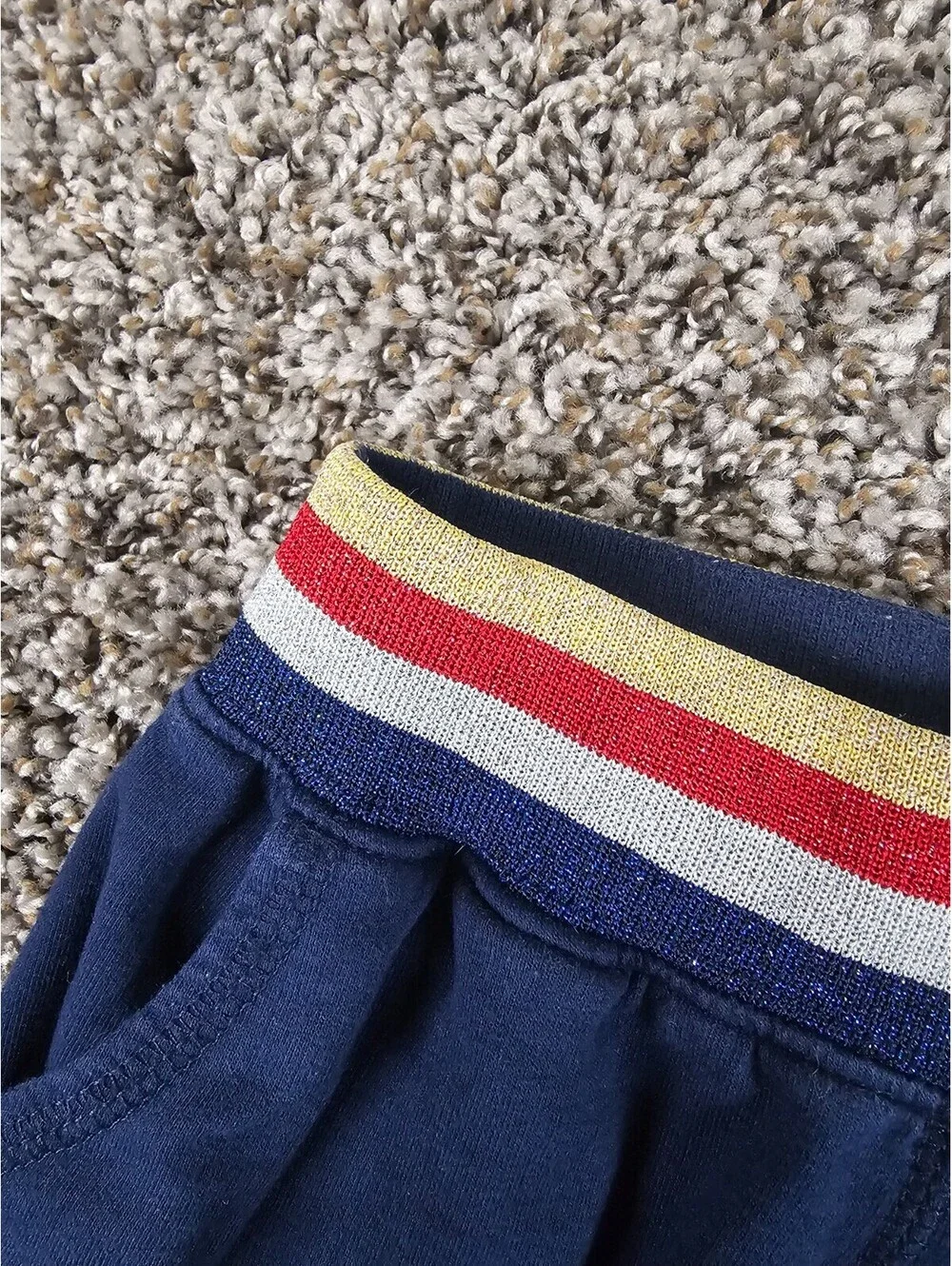 Hello Kitty Joggers Girls Sz S Red White Blue Go Team USA Pant Flag Patriotic